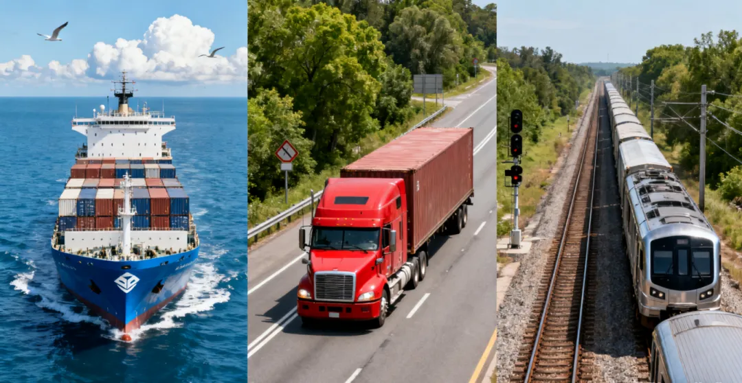海運(yùn)與陸運(yùn)、鐵運(yùn)的成本時(shí)效對(duì)比：何種情況選擇海運(yùn)更劃算？